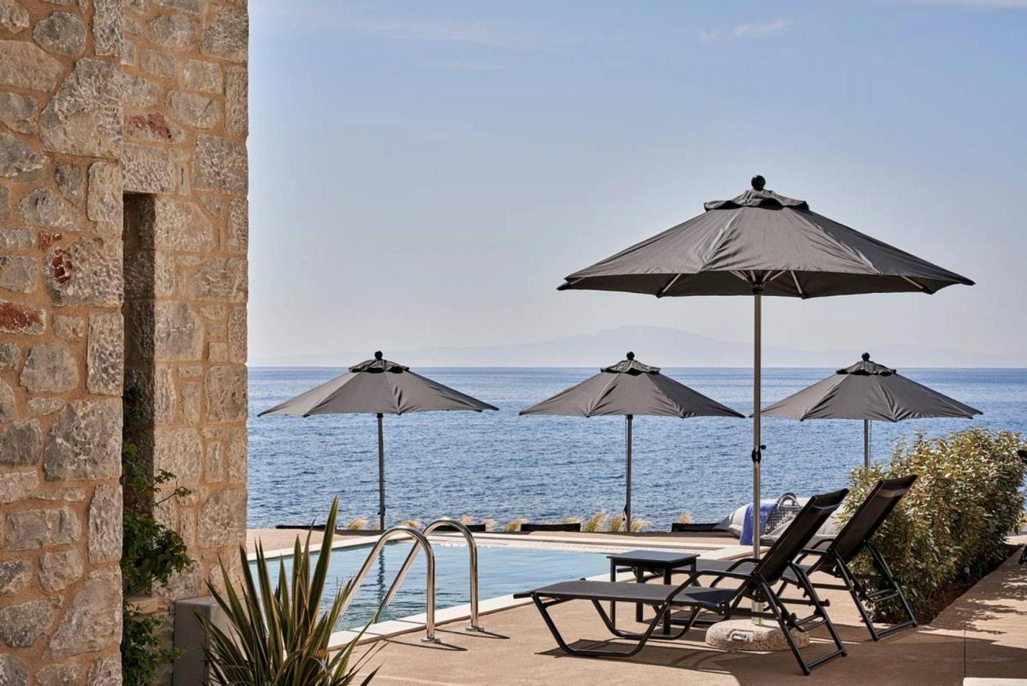 Beachfront Alassa Villas With Private Pools Kotronion  외부 사진